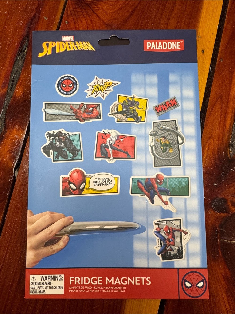 Paladone Marvel Spider-Man Blue Fridge Magnets - Comic Character Set